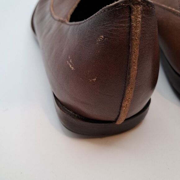 CYDWOQ Hand Made in USA Brown Leather Loafers Slip-Ons Shoes Womens 39 / Sz 8.5 - Picture 7 of 16